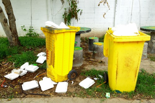 Recycling process for waste from enclosed skips