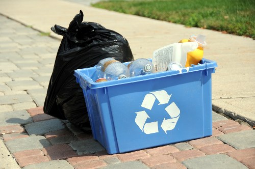 Recycling materials in a skip